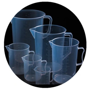 250ml 500ml 1000ml 2000ml lab equipment mug cups graduated measuring plastic Beaker with plastic handle