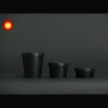 250ml wholesale matte black PP cone shape cosmetic plastic jar