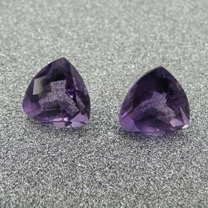 2.5ct Natural Amethyst Trillion Cut 9x9mm Loose Gemstone Wholesale Price For Sale