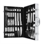 26pcs BBQ Grill Tools Set, Stainless Steel Utensils with Aluminium Case Complete Outdoor Grilling*