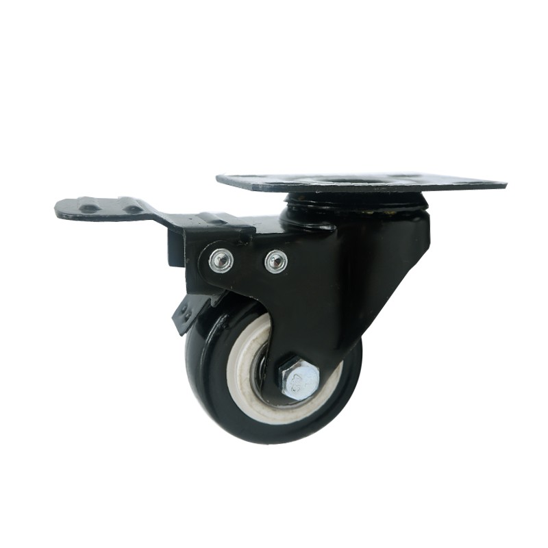 2inch 50mm Black furniture swivel caster with brake lock universal Castor Multidirectional goods shelves omnidirectional Wheels