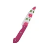 3 Piece printing flower blade stainless steel kitchen knife set with plastic Handle