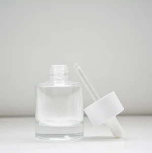 30ml Round thick bottom  essential oil  serum dropper glass luxury cosmetic packaging glass