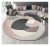Import 3D Digital Custom Printed Watercolor Abstract Painting Printed Soft Carpets Cartoon Round Carpet Baby Play Carpet from China