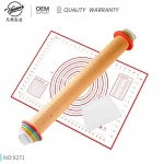 3pcs cake tools silicone baking mat flour mat scraper rolling pins baking tools for pastry
