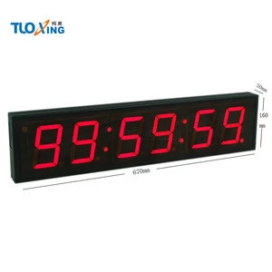 4 inch 6 digits LED digital clock mechanical water timer