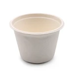 4 oz 100% Biodegradable & Compostable bagasse dipping soy sauce bowl