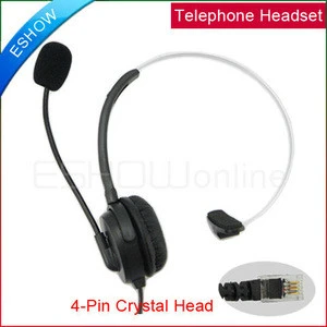 4-pin crystal head super Telephone Monaural Headset earphone earpiece