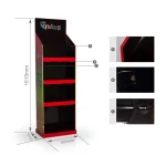 500*300*1615mm Custom CYMK Printed Advertising Display Shelf Retail Store Display Rack