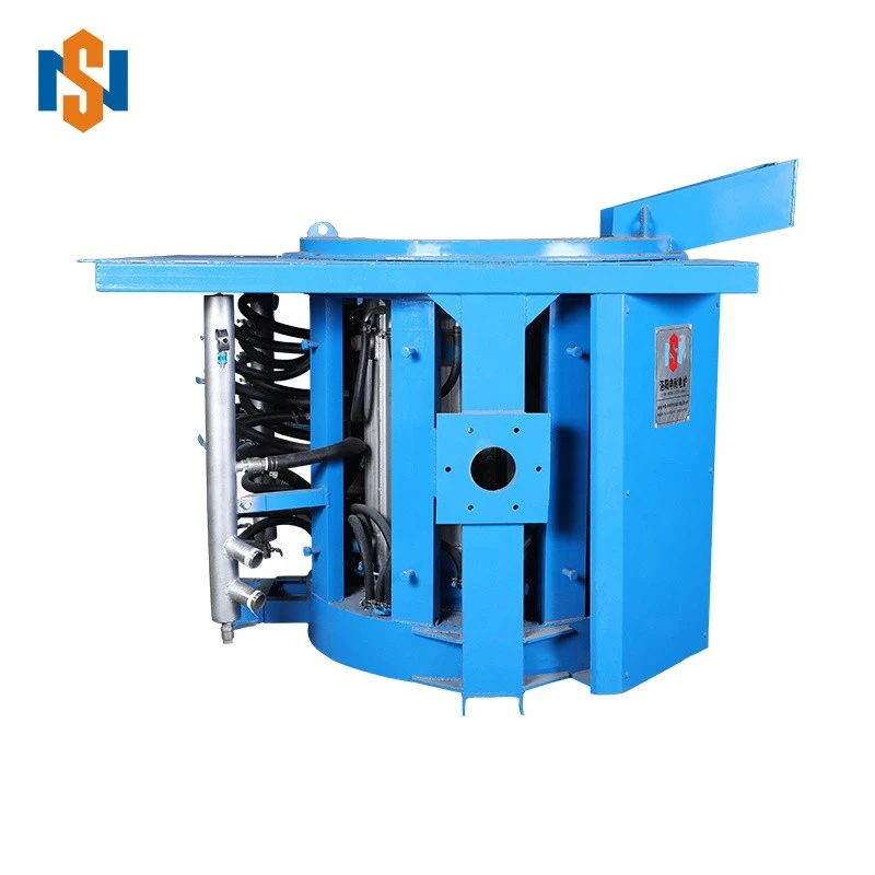 500kg capacity energy saving scrap steel aluminum shell induction melting furnace for smelting iron and copper scrap