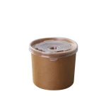 500ml~1300m 100% Biodegradable bamboo pulp fibre take away kraft paper salad bowl with lids