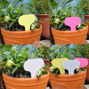 50Pcs/lot 6x10cm Plastic Plant T-type Tags Markers Nursery Garden Decoration Tags for Plants Garden Supplies