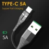5A Fast Charging Cable Type C Data Transmission And Charging Flat Cable Support Speed Up Flash Charging