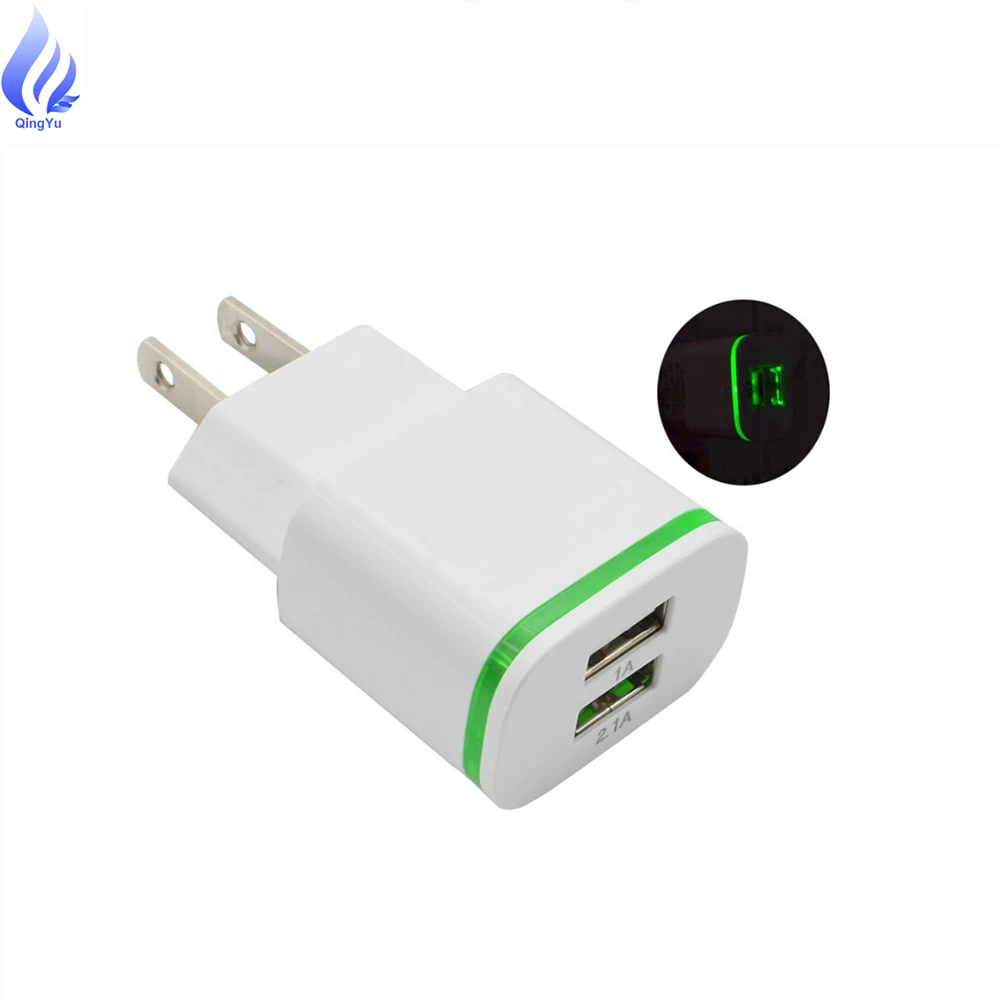 5V 2.1A USB Phone Charger US EU Charger Phone Fast Travel Adapter QC2.0 Mobile Charger Custom Logo