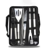 6 Piece BBQ Tool Box Set - Includes Spatula with Bottle Opener, Fork, Tongs, Gill Brush