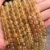 Import 6/8/10mm Natural Gold Rutilated Quartz Stone Beads Round Loose Golden Hair Crystal Stone Beads For Jewelry Making DIY 15&#39;&#39; from China