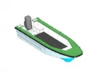 6m (22ft) small passenger boat transfer boats Tourism Water Taxi Boat cheap with Propeller Aluminum flat hull