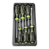 6pcs professional power go thru screwdriver phillips slotted head with comfort cushion grip kit
