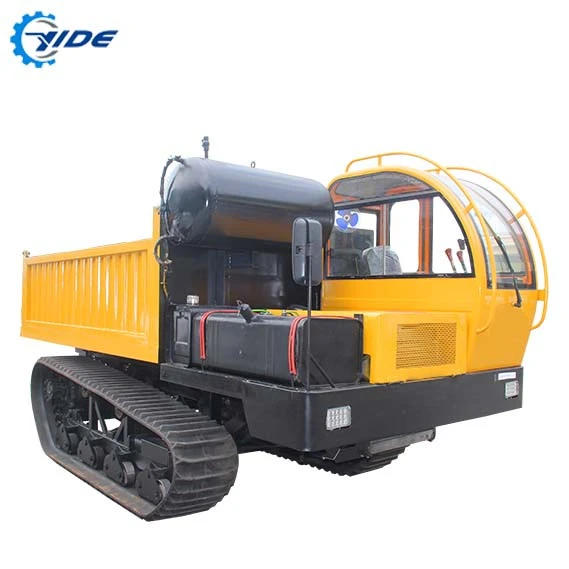 6ton small  diesel engine mining crawler mini engineering rubber track dumper truck