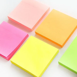 76*76mm high quality memo paper notes pink blue orange yellow rose red  fluorescent sticky notes memo pad
