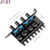 8 Channel DC 12V 4Pin PWM Fan Hub Temperature Speed Controller with 4 Knob Regulating Switch - IDE / SATA Power Connector