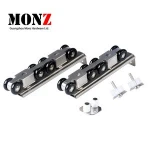 8 wheels loading weight 120KG nylon hanging track double sliding door hanger roller hanging wheels