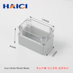 80*130*85mm Controller Electronic Component Electronics Waterproof Gauge Housing