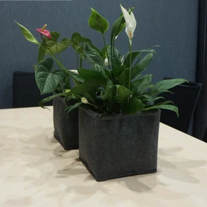 8L Square Felt Planter Durable Reusable for Flower Succulent Home Garden Cube Grow Bag Fabric Pot Maceta Textil