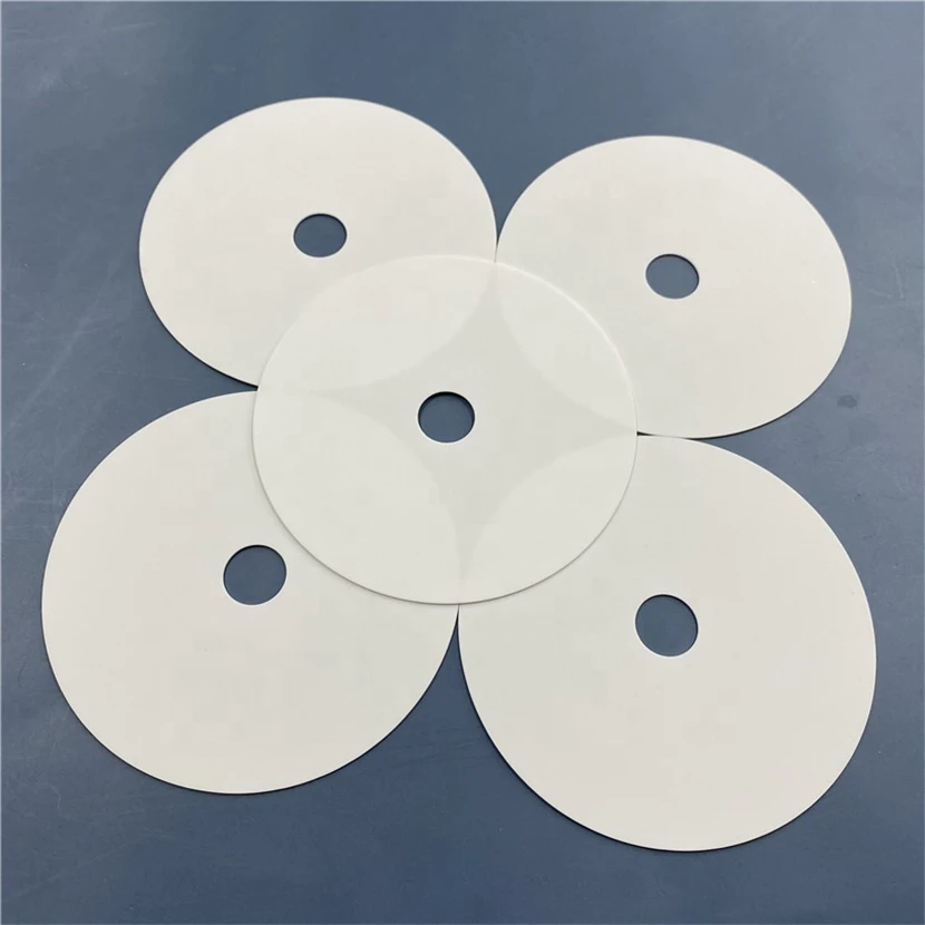 96% Al2O3 Wafer Alumina Ceramic Disc With Hole