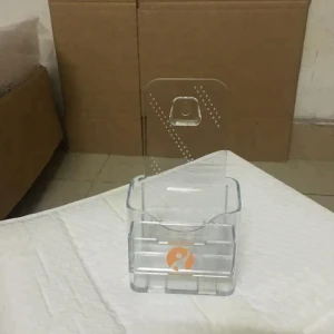 A6 Brochure Holder With Card Holder Clear Plastic Brochure Organizer