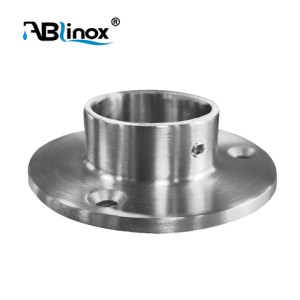 ABLinox High quality stainless steel wall mounted pipe flange handrail floor flange round pipe base plate 42.4mm