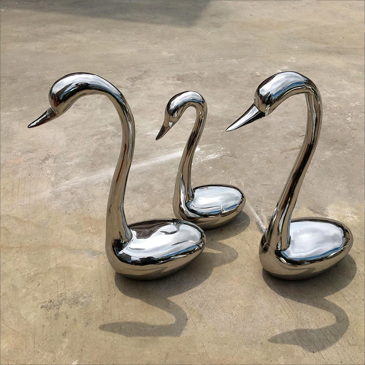 Abstract Metal Outdoor Sculpture Animal Swan Sculpture Bird Sculpture Garden Stainless Steel Folk Art Art & Collectible China