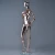 Import abstract plating chrome women sexy nude painting full female mannequin from China