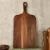 Import acacia wood cutting board paddle board ruit Cutting Board Bamboo Bread chopping block with handle hanging hole from China