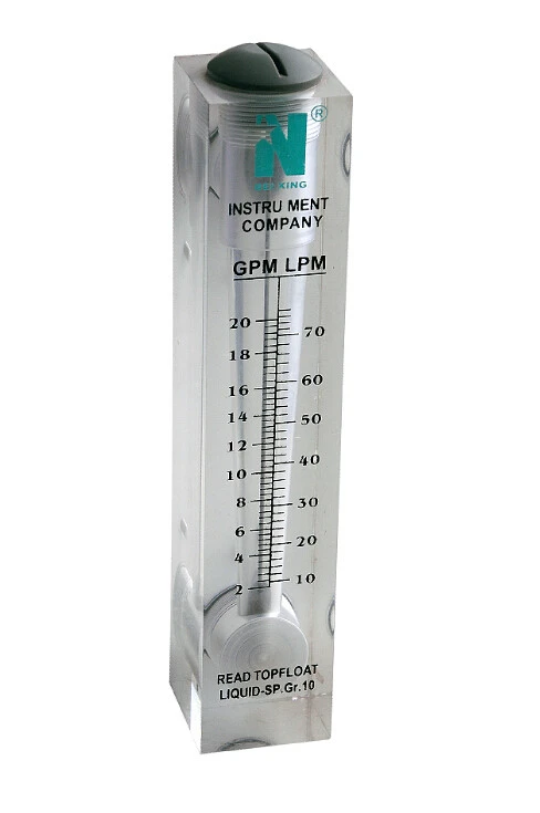 Acrylic flow meter panel mounted rotameter for gas flow measurement