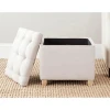 Adjustable Fancy Bedroom Wooden Sitting Ottomans Storage Stool Box Cushioned Coffee Table Furniture