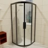 Aluminium 2 Panel Sliding Shower Door C21228 Brushed Adjusting Sliding Shower Bath Enclosure