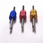Aluminum air alert tire valve cap with pressure indicator