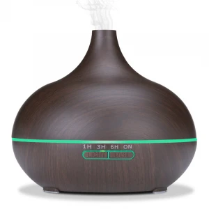 Amazon Hot Sale 500ml Aromatherapy Diffuser Ultrasonic Essential Oils Diffuser with 4 Timer & 7 Ambient Light Settings