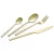 Import Amazon Hot Sell Gold Plated Stainless Steel Cutlery Set Flatware Fork Knife Spoon Wholesale for Gift Weeding Party Hotel from China