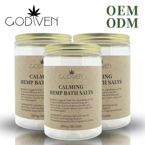 Amazon Supplier CBD Oil Bath Salts with Organic Bath Ritual And Muscle Recovery OEM ODM,MOQ can be 30 bottles,Ready to Ship Prod