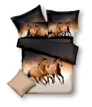 Animal digital printing bedding set 100% cotton flat sheet bedding cover set