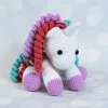 Animal Stuffed Crochet Unicorn Amigurumi Baby Toy