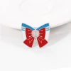 Anime Series Sailor Moon Brooches Beauty Bow Tie Enamel Pins Women Backpack Bags Shirt Collar Accessories