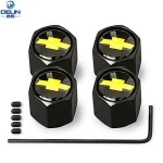 Anti-theft locking tire valve caps black with custom car logo dust proof cover universal fit for Car Truck SUV Motorcycle Bike