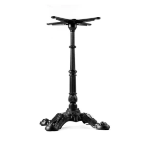Antique restaurant  furniture metal leg industrial crank trumpet wrought metal coffee outdoor cast iron dining table base