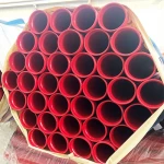 ASTM A795 SCH10 Certificate ERW Carbon red painted 4'' grooved ends FM galvanized steel pipe
