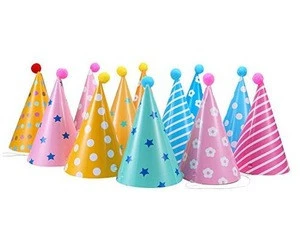 baby birthday party cone paper hats
