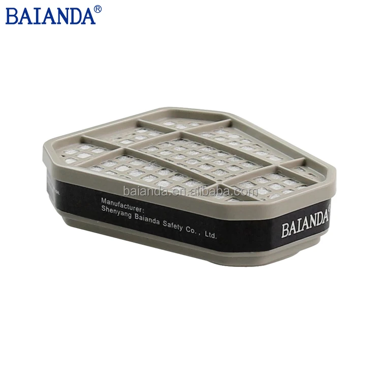 BAIANDA 61211 Double Cartridge Respirator, Chemical Cartridge With Particulate Cotton ,OV/P95, Organic Vapor Cartridge
