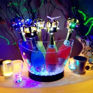 Bar illuminated LED Ice bucket drink cooler container
